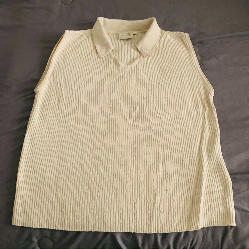 5/$7 LPGA Cream Ribbed Golf